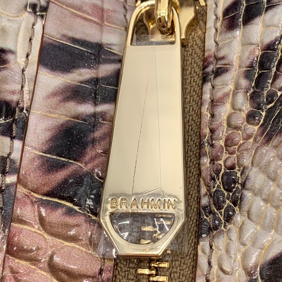 BRAHMIN MEDIUM MISHA PROWL CHEETAH PINK GOLD TOTE - Picture 9 of 12